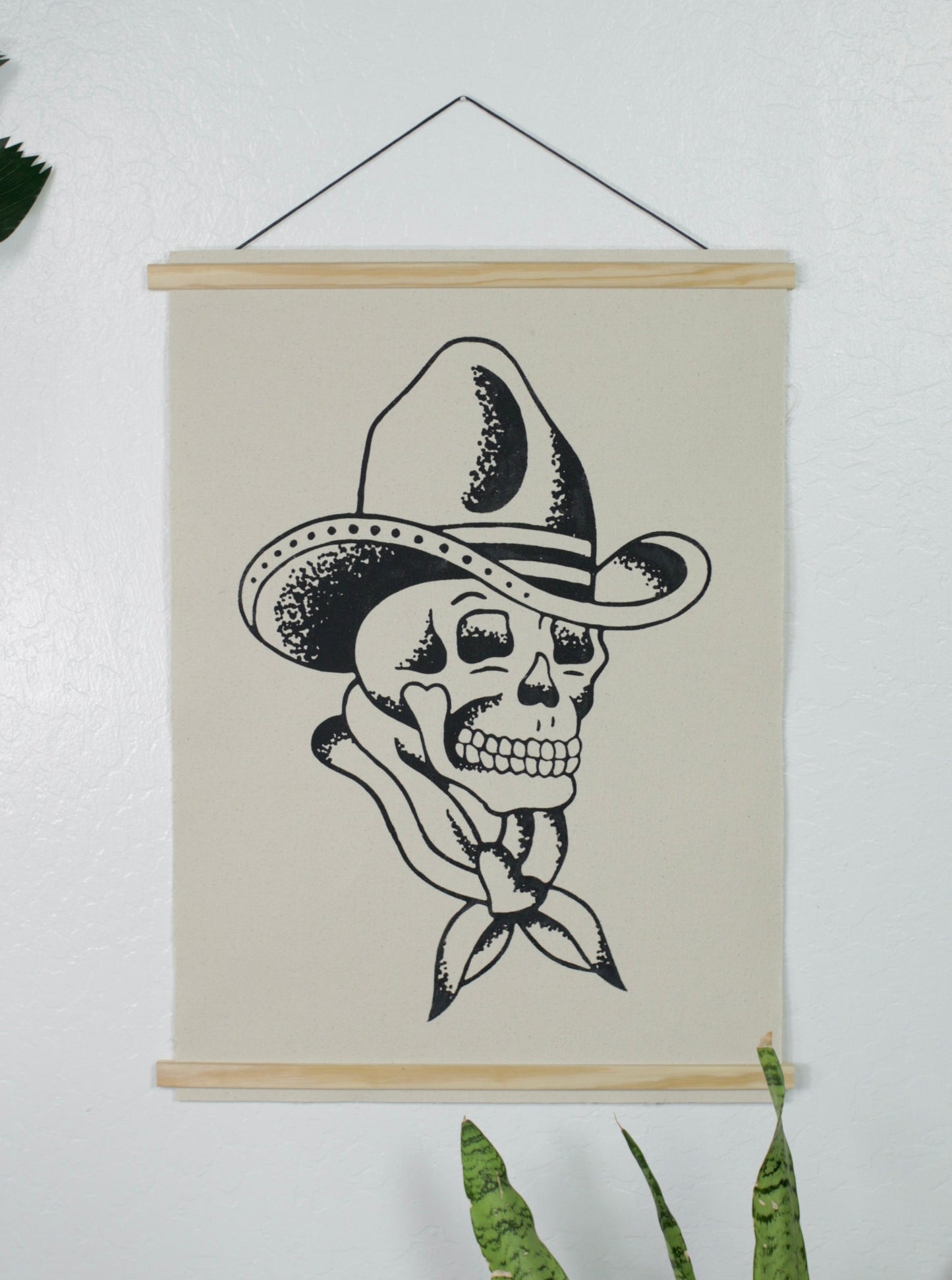Cowboy Skull Canvas Print